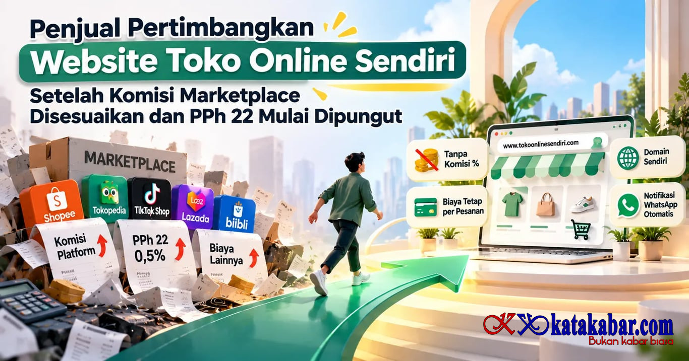 Hindari Komisi Marketplace dan PPh 22 dengan Website Toko Online Sendiri