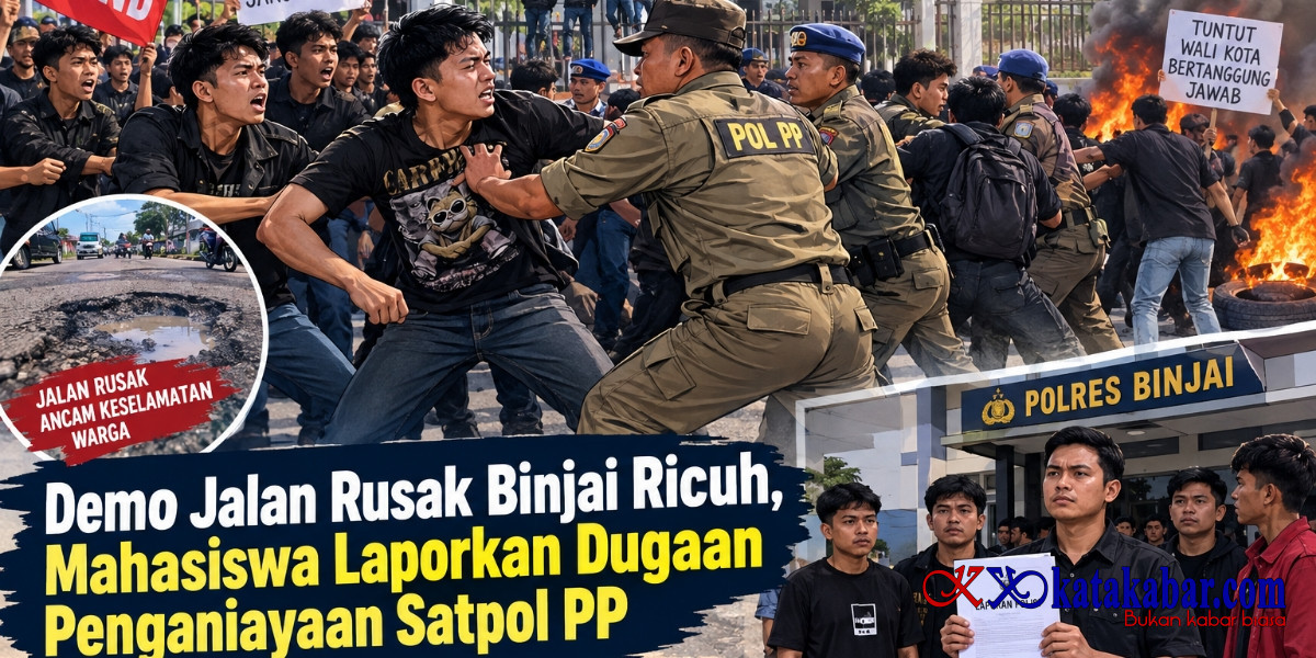 Demo Jalan Rusak Binjai Ricuh: Mahasiswa Laporkan Dugaan Penganiayaan Satpol PP