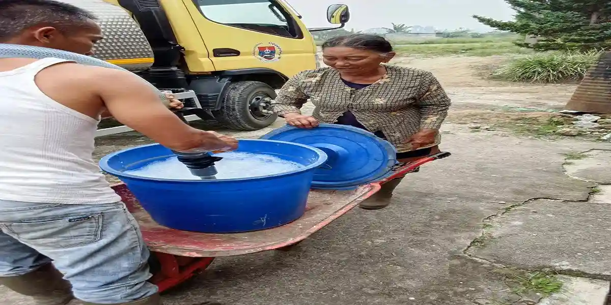 Pipa Amblas Diterjang Longsor, Air Bersih Warga Humbahas Disuplai