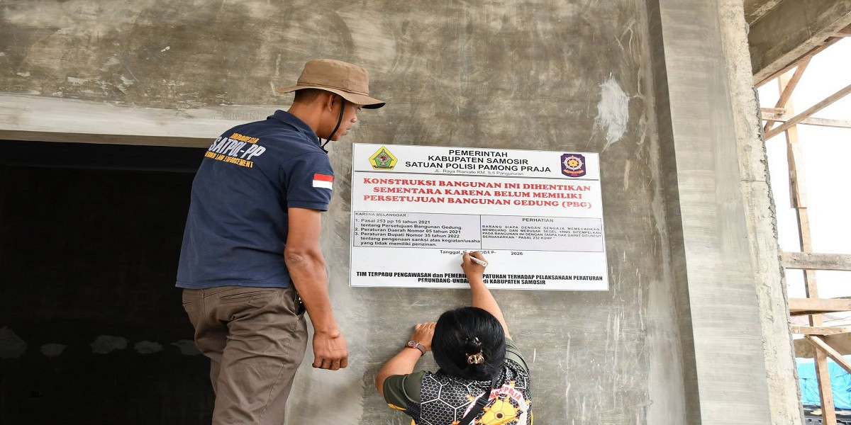 26 Bangunan di Samosir Disorot, Pembangunan Tanpa PBG Dihentikan