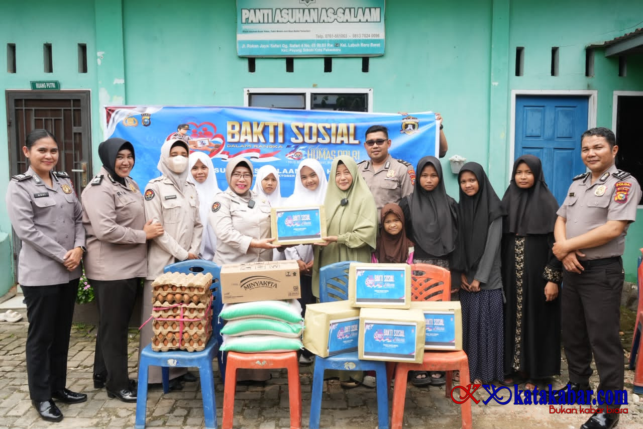 Peringatan HUT ke-75 Humas Polri, Bidhumas Polda Riau Gelar Baksos di Panti Asuhan