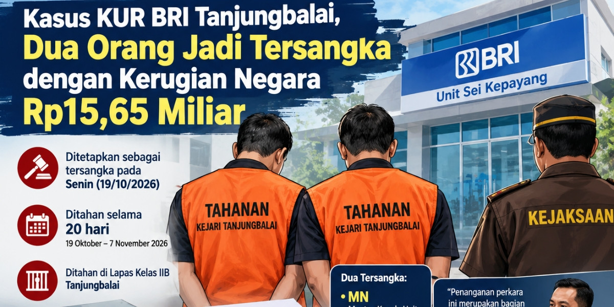 Korupsi KUR BRI Tanjungbalai, Dua Orang Jadi Tersangka dengan Kerugian Rp15,65 Miliar