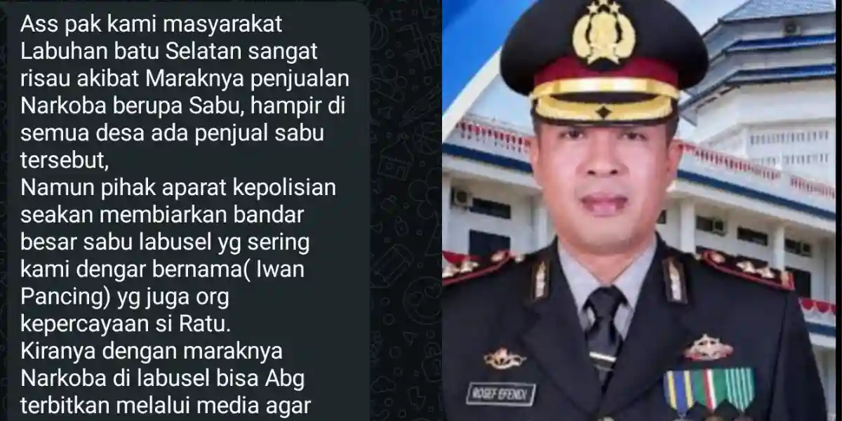 Viral Pesan WhatsApp Terkait Sabu di Labusel: Ratu dan Iwan Pancing Diduga Bandar