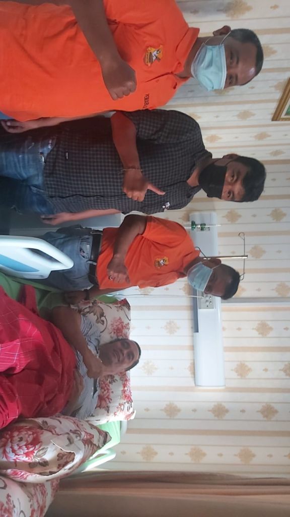 Ketua Pewarta Jenguk Kapolsek Delitua di RS Bhayangkara