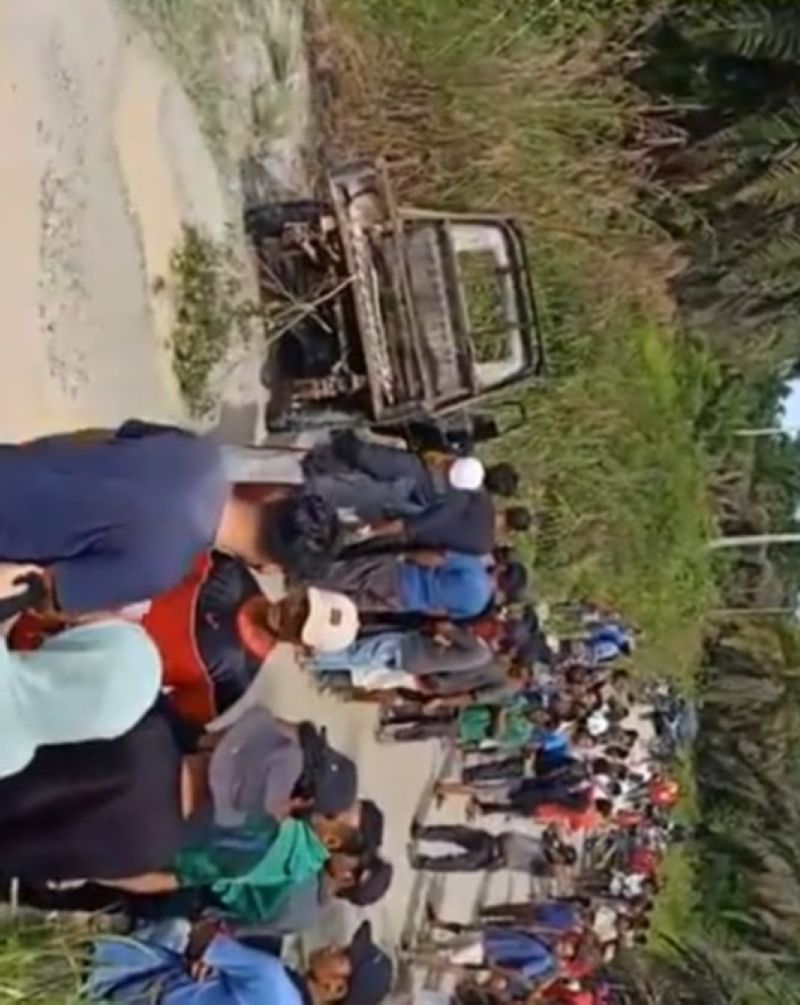Alamak.., Warga Talang Muandau Ditemukan Tewas Terpanggang Dalam Mobil Pick Up